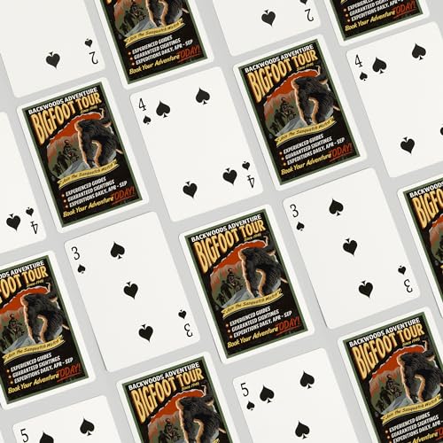 Lantern Press Bigfoot Tours Baraja de 52 Cartas Póker miniatura 4
