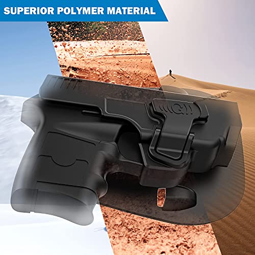 Tege Owb Holster For S&W M&P Bodyguard 380 With Integrated Red Laser/None Laser, Right-Handed Gun Holster For M&P Bodyguard .380 Pistol, 60° Adjustable Paddle Handgun Holsters With Rapid Release thumb #6