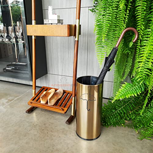 Porta Guarda Chuva Inox Dourado Para Escritório Empresa - 201/PG CP