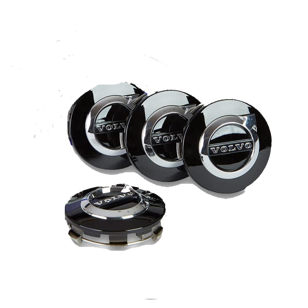 4 Pezzi Auto Coprimozzi per Volvo 60mm, Antipolvere Impermeabili Coprimozzo Ruota Protezione Adesivi, Auto Cerchioni Decorativo Emblema Accessori