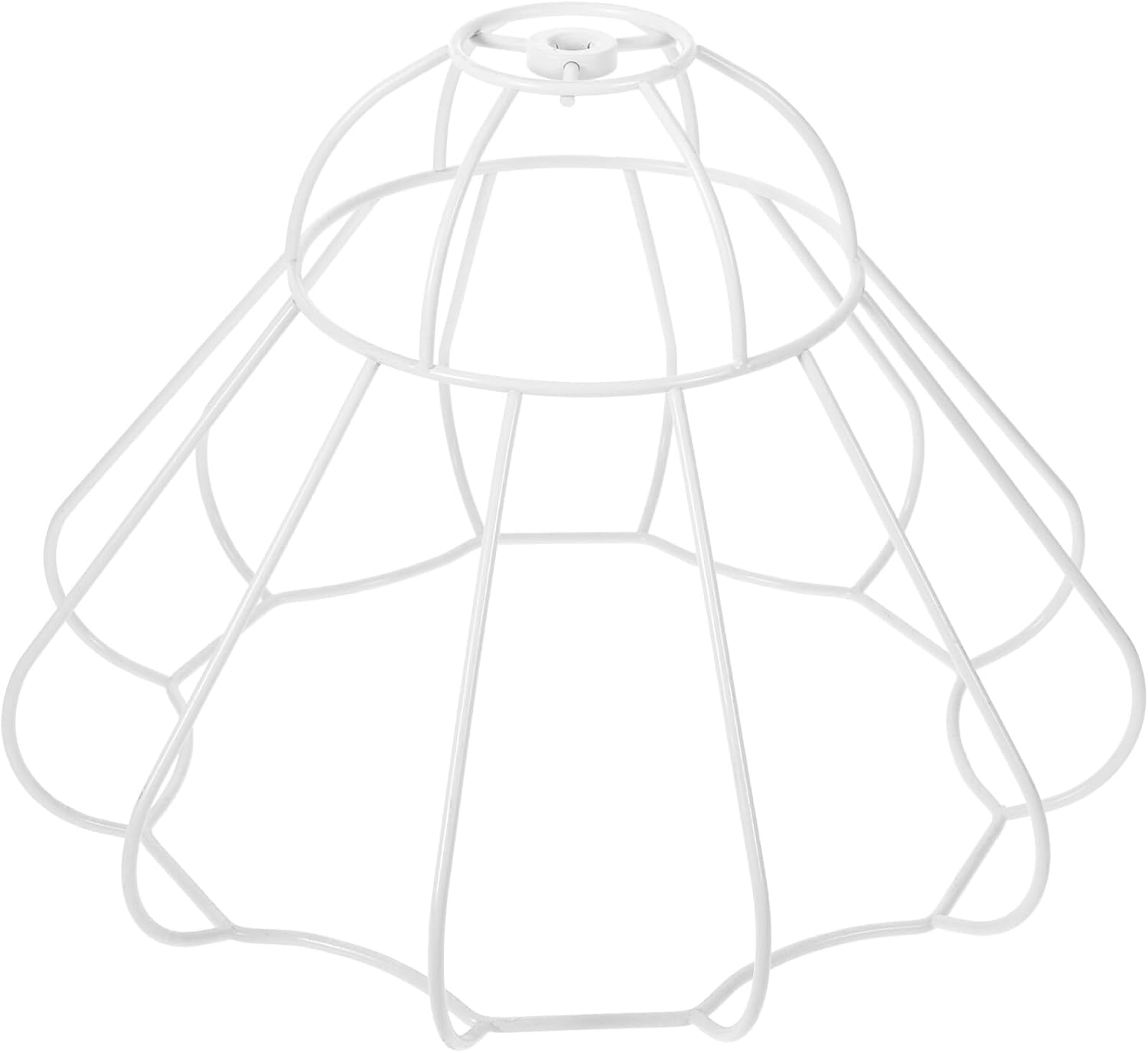 EXCEART Metal Wire Lampshade Frame Drum Ring Light Shade Frame Bracket