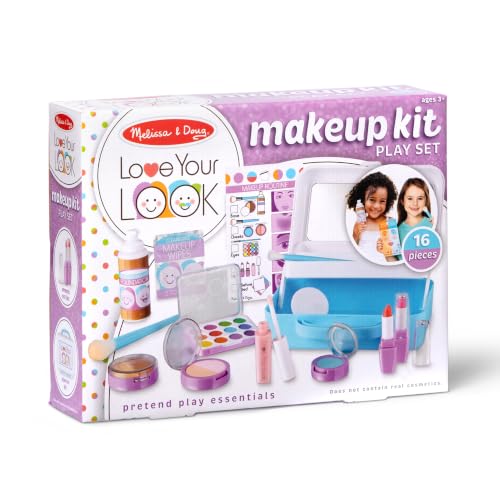 Image of Melissa & Doug Love Your Look Pretend Makeup Kit Play Set - 16 Pieces for Mess-Free Pretend Play (Does NOT Contain Real Cosmetics)