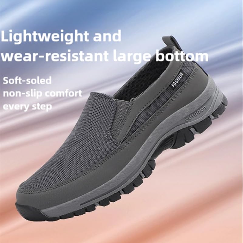 Men's Orthopedic Shoes, Non-Slip with Arch Support, Comfortable, Breathable, Lightweight, Soft Sole, One-Step Canvas Outdoor Hiking Sports Shoes3