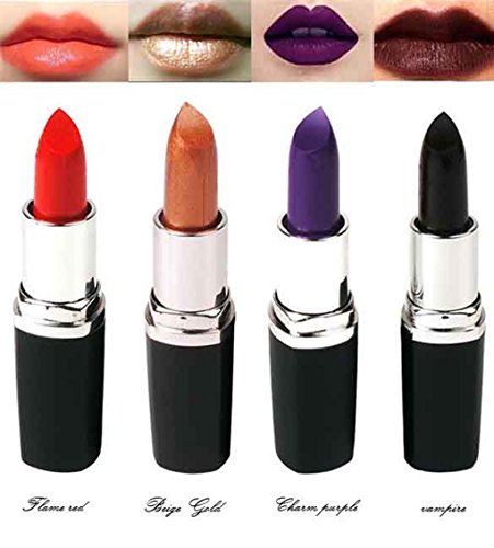 OURS Women's 4 Color Matte Lipstick Makeup Cosmetic Lip Stick Set Long Lasting (4 Color Sets)