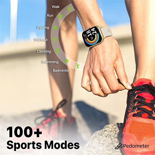Image of Promate Xwatch-C18 Superfit Smart Watch, 1.83 inch Display Bluetooth Calling, IP67 Water Resistant, 15 Days Battery Life, 100+ Sports Modes, Real-time HR Monitor, 100+ Customizable Watch Faces (Gold)