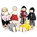 Jooheli Bambole Famiglia, Famiglia di Bambole di Legno Set di 7 Pupazzi Flessibili, Casa Delle Bambole Persone Famiglia, Felice Famiglia di Bambole di Legno Regalo Giocattolo per bambini