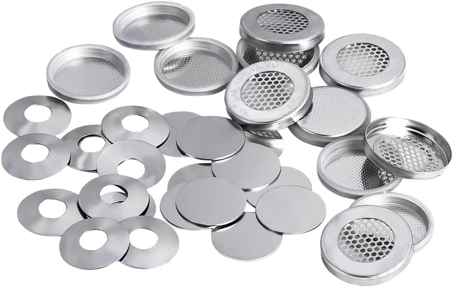 Brand Button Cell Parts Components with Positive and Negative Case, Spring, Spacer, SS304 LIR2016 LIR2025 LIR2032 Meshed Coin Cell Cases (200, Meshed 2025 Coin Cell case Set)