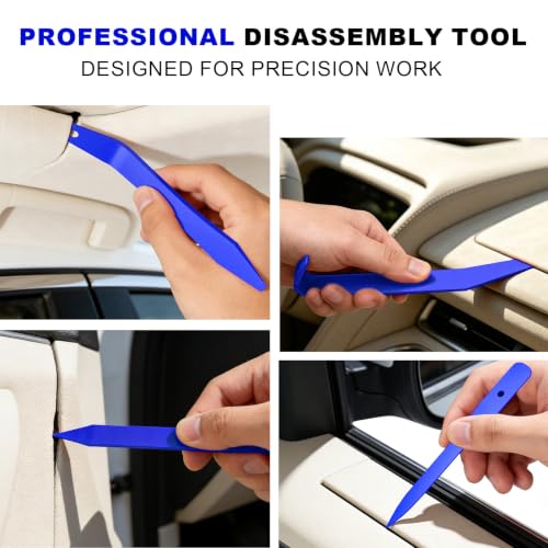 Image of 16Pcs Car Trim Removal Tool Set, Fastener Removal Tool with Stem Caps, Blue