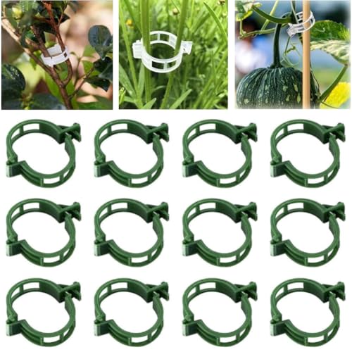 100Pcs Reusable Secured Plastic Plant Clips for Plants Support, G...