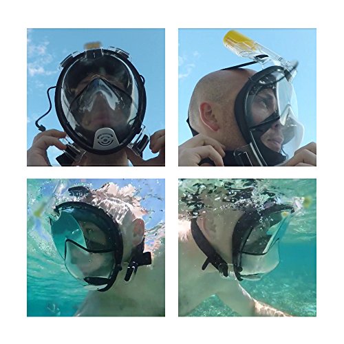 TOMSHOO Maschera da Snorkeling 180 Panoramico Viso...