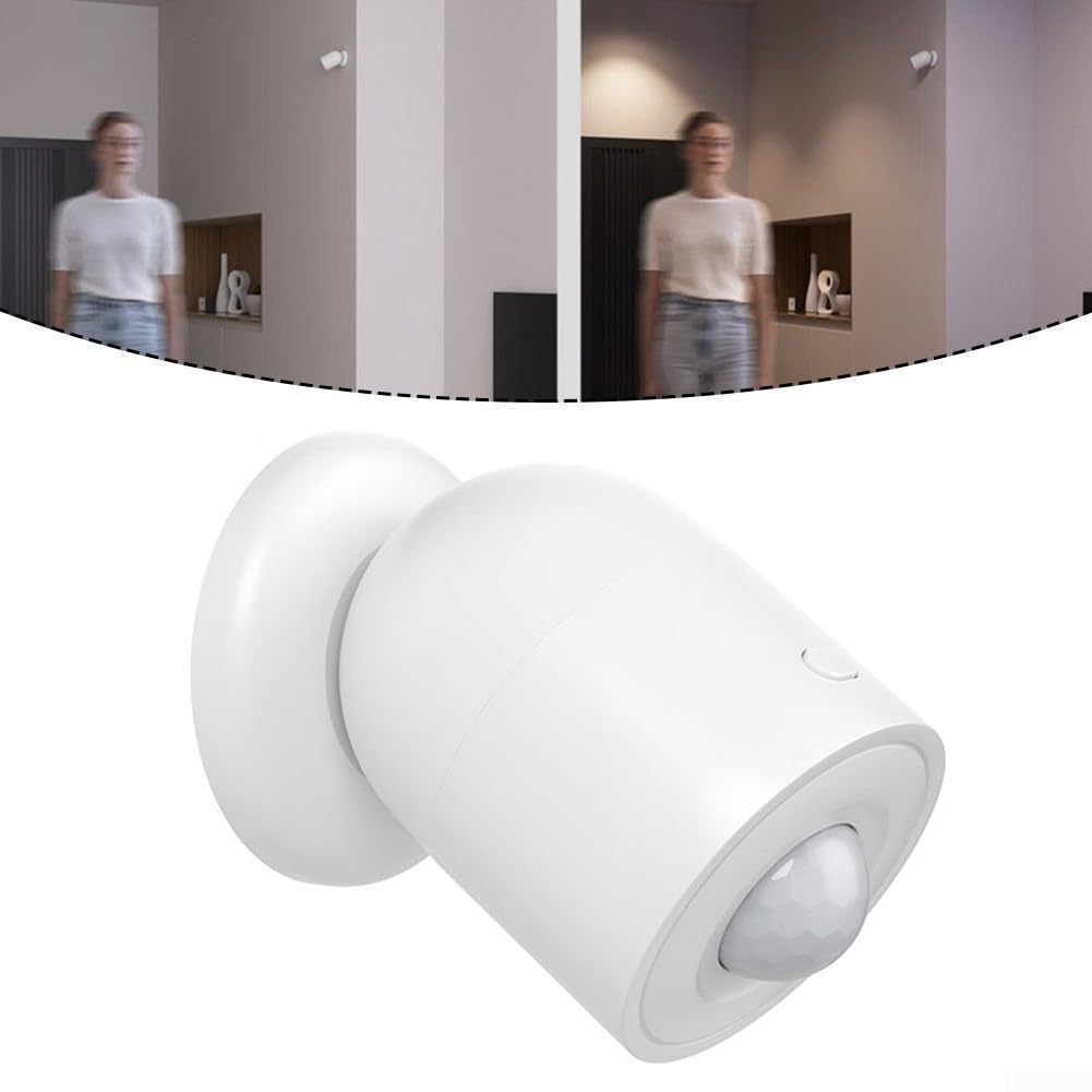 Smart Home Bewegungsmelder für Zigbee 3.0, kabelloser PIR-Detektor für Sicherheitsalarmsystem, Szenenaktivierung, Weiß, 2 Stück