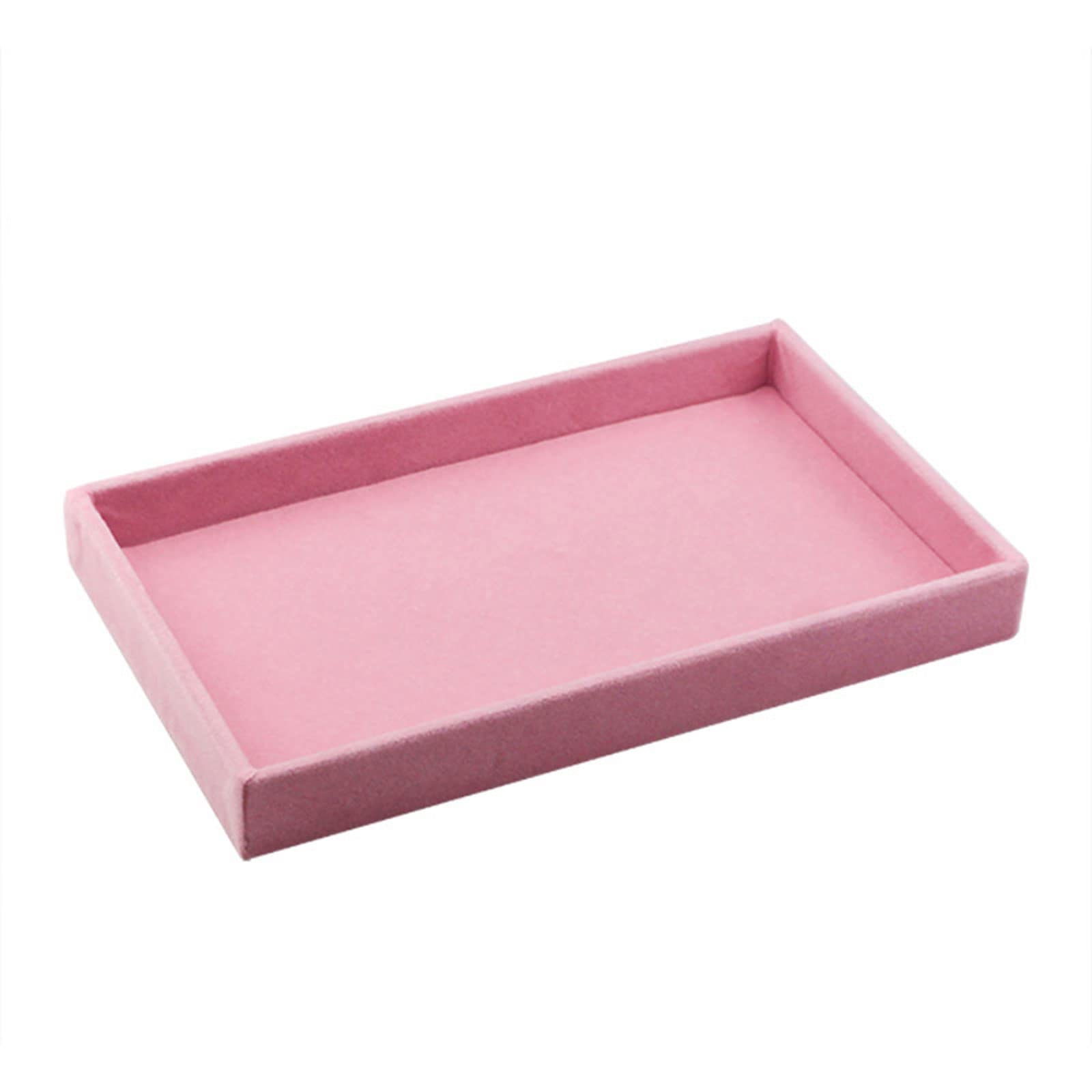 HDOYTXXM Girl Heart Flannel Jewelry Storage Tray Box Earrings Display Organizer Multi-lattice Tray Trays Stackable