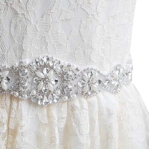 Glamulice Handmade Bridal Belts for Women Wedding Dresses Bride Crystal Rhinestone Flower Girls Bridesmaid Sash Belt3