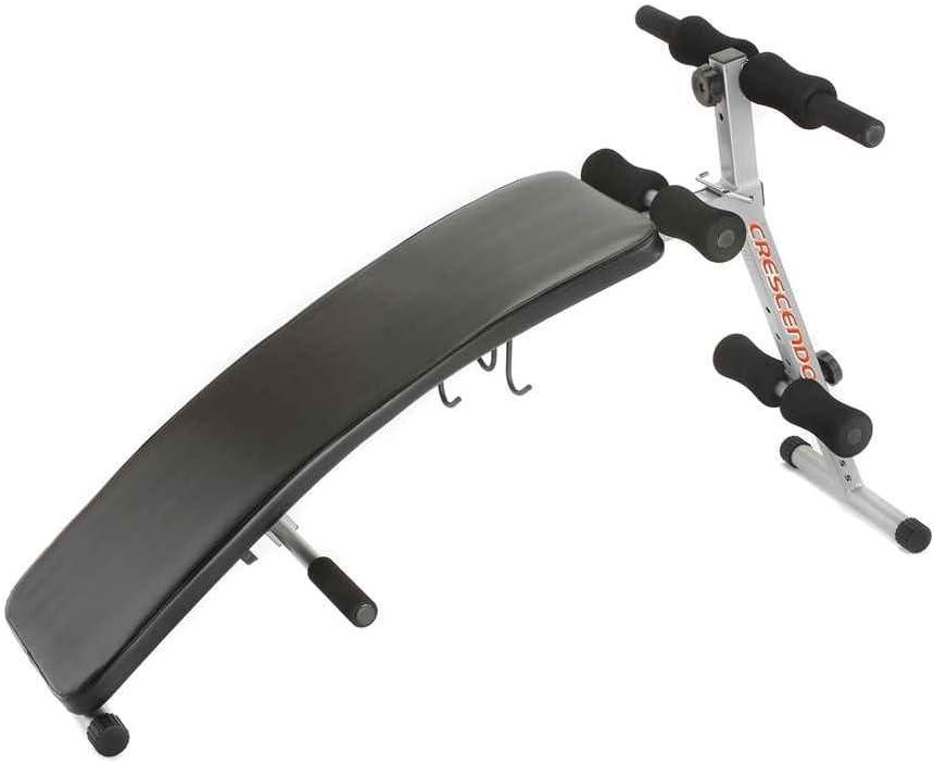 Curved Sit-up Bench with Dumbbell Rack