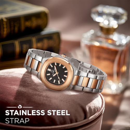Image of Carlington Diva Series Analog Women Wrist Watches with Stainless Steel Chain Strap | Premium Fashion Watches for Ladies | CT - 102