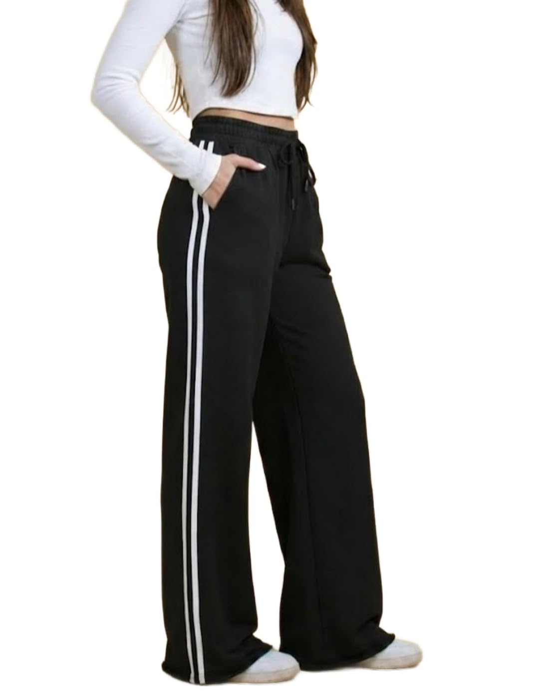 dockstreet Track Pant for Women || Baggy Fit || Track Pants || Full Elastic Jogger Track Pant ||-picture-26