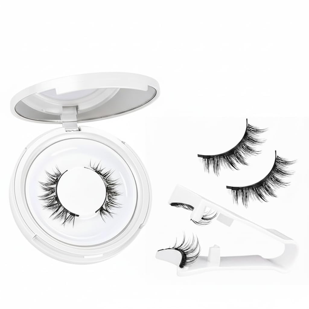Magnetic Eyelashes for Women with Applicator | Natural Look Reusable Wispy Magnetic Lashes | No Glue No Eyeliner Needed | Easy to Wear Lightweight False Eyelash Extension Kit