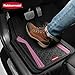 Rubbermaid Car Floor Mats Full Set, Premium Heavy Duty All-Weather Car Mats– Rugged Rubber with Brushed Aluminum Inserts, Universal Trim-to-Fit, Anti-Slip Backing for Cars, SUVs, Trucks & Vans - Pink