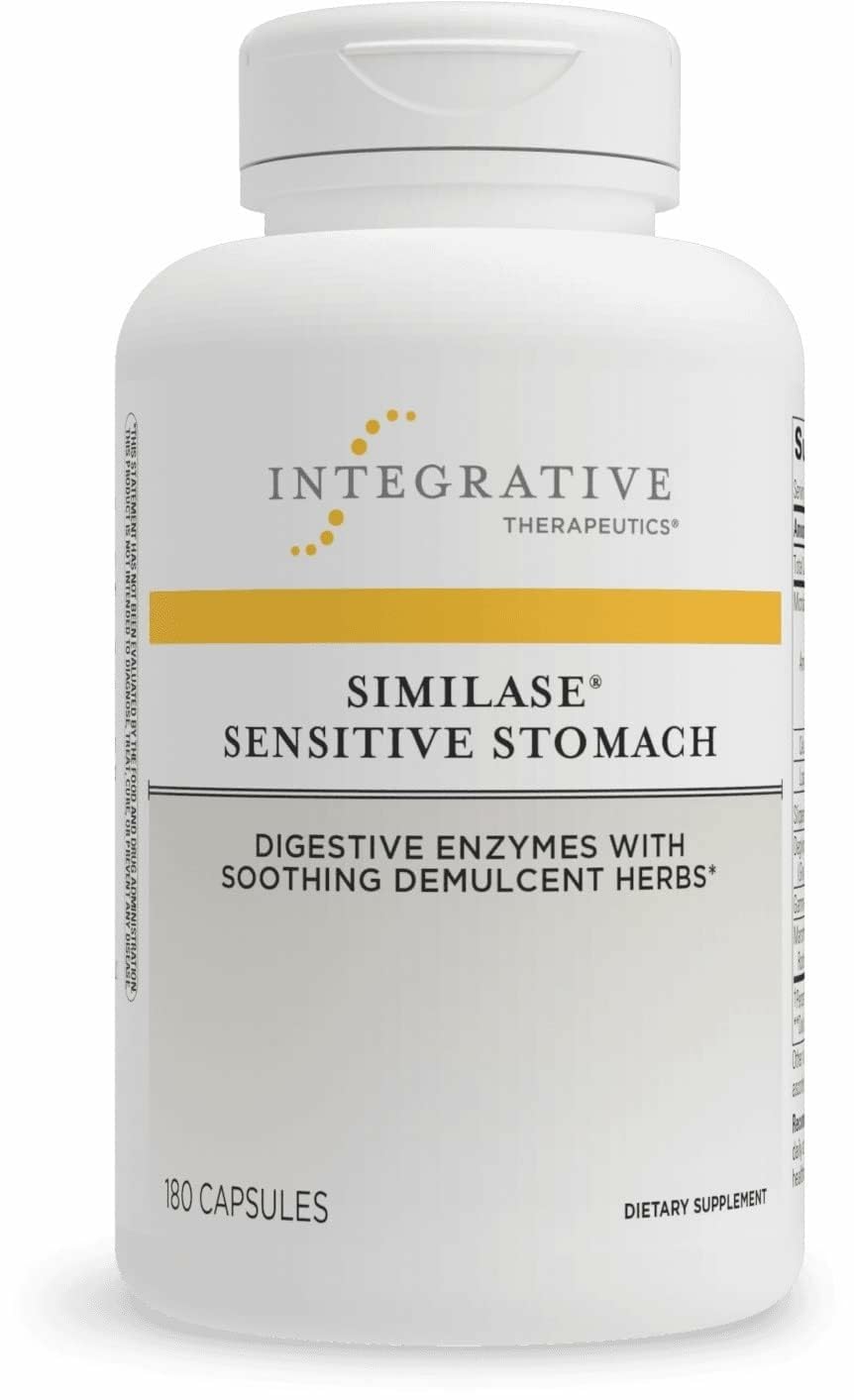 Integrative Therapeutics Similase Sensitive Stomach - Support for Sensitive Stomachs* - Dairy-Free & Vegan - 180 Capsules (90 Servings)