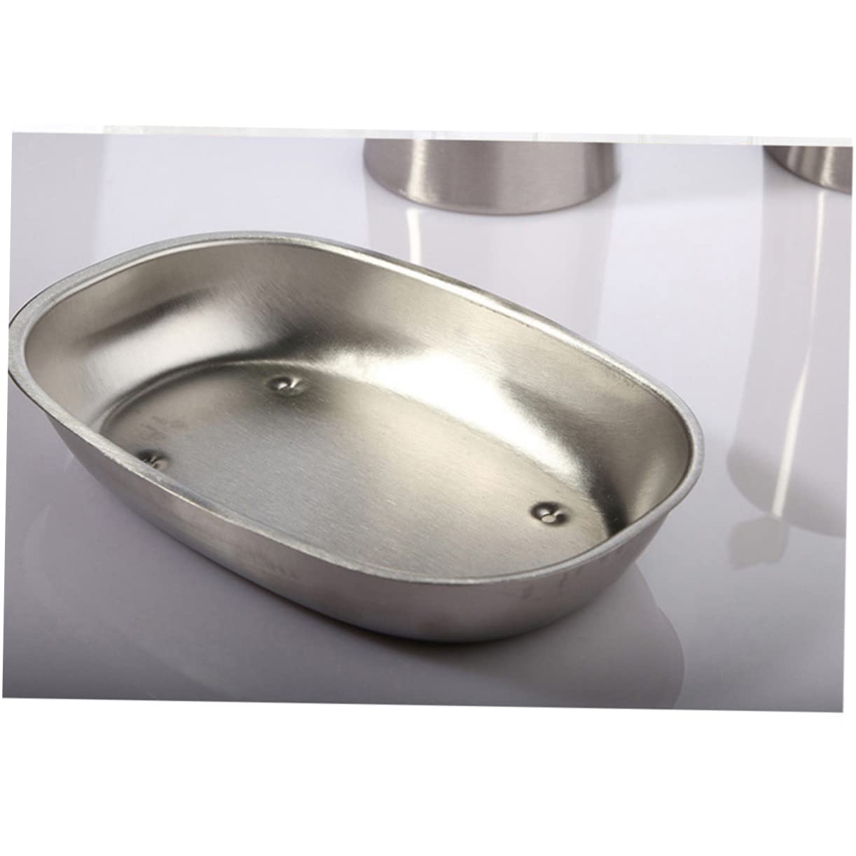Ciieeo Jabonera de Acero Inoxidable de Doble Capa 3 Unidades Escurridor para Bañera Y Cocina.