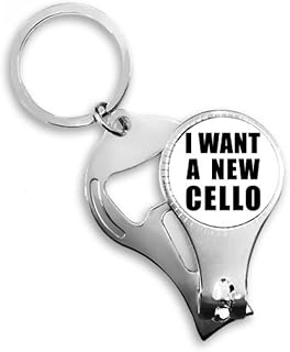 I Want A New Cello Nail Nipper Ring Chaveiro Abridor de Garrafas Cortador