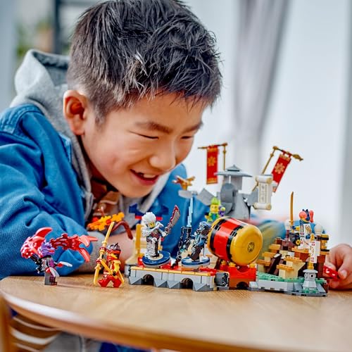 LEGO Ninjago L’Arène de Combat du Tournoi - Jouet d'action Ninja pour Garçons et Filles de 7 Ans et Plus - Jeu d'Aventures pour Enfants avec 6 Minifigurines à Collectionner 71818
