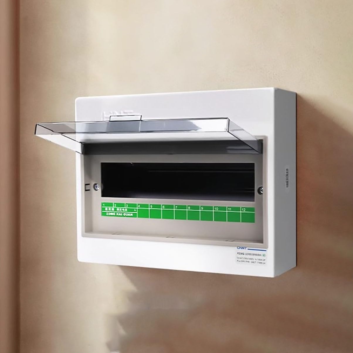 Coffret De Distribution En Saillie/encastrable IP40 10/12/15 Voies | Panneau Ignifuge Simple Rangée 230/400 V | Armoire Électrique Étanche À La Poussière Et Aux Éclaboussures(10WAY,Surface-Mounted)
