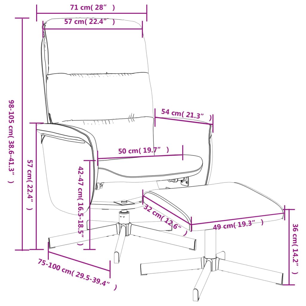 Fotel relaksacyjny z podnóżkiem, jasnoszara tkanina, regulowana, obrotowa, z funkcją leżenia, ergonomicznie wyściełana, do salonu, biura, kącika do czytania, kominka, do