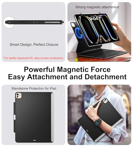 Matekxy Magic Keyboard Case Compatible with iPad Pro 13 inch M4 2024, Black by Matekxy - Used condition - Image 5
