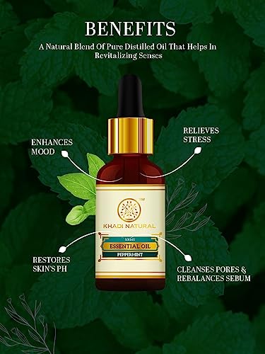 Khadi Natural Herbal Peppermint Essential Oil, 15ml - Image 2