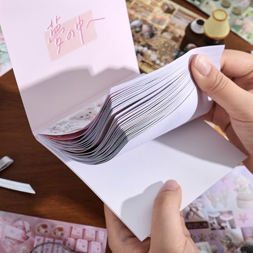 Image of Girl's Japanese Retro Sticker Book, Nostalgic Theme - 700+ Japanese dreamcore Style Glitter Stickers, for DIY Scrapbooking Journaling Handbook Decoration