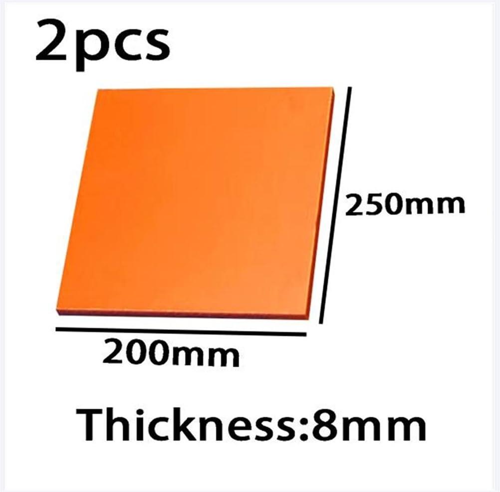 Orange Rot Bakelite Phenolblatt Harz-Flache Platte Blatt Platten Platten Platinen Für PCB Mechanische,Länge 250mm Breite 200mm Dicke 8mm bis 15mm 2 Stück,200mmx250mmx8mm