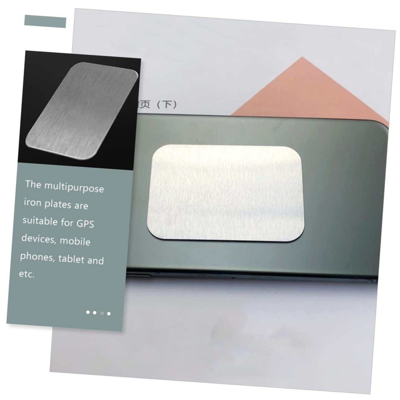 ERINGOGO Phone Magnetic Sticker 20 Pack Metal Sticker for Phone Case Adhesive Magnetic Plate Car Holder