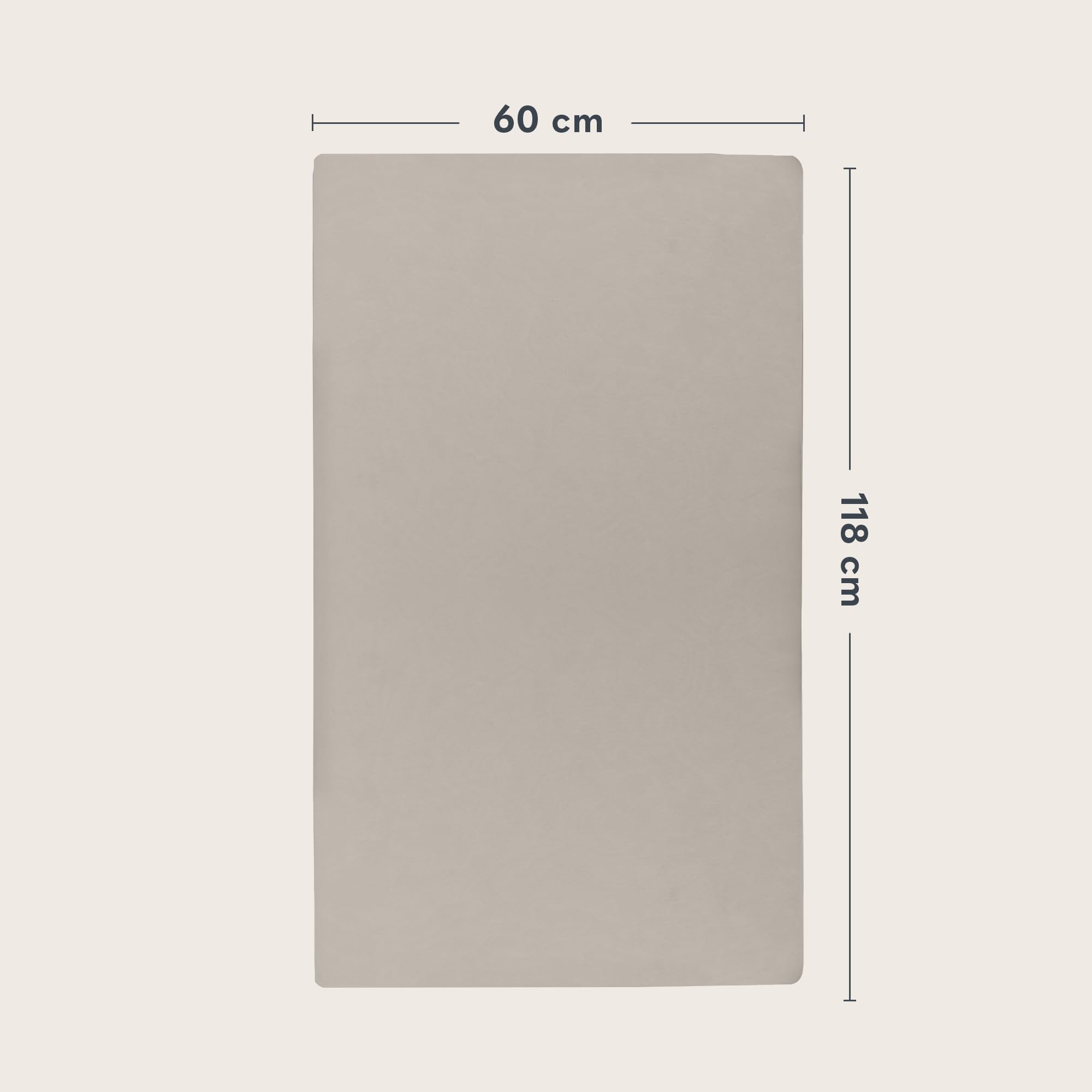 LIONELO Lenzuola con angoli per lettino neonato, Set da 2, 118x60 cm, Cotone di bambù naturale, Traspiranti, Ideali per materasso di lettino, lettino da viaggio/Campeggio o culla