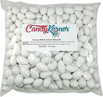 Jordan Almonds ~ White ~ 2 Lbs