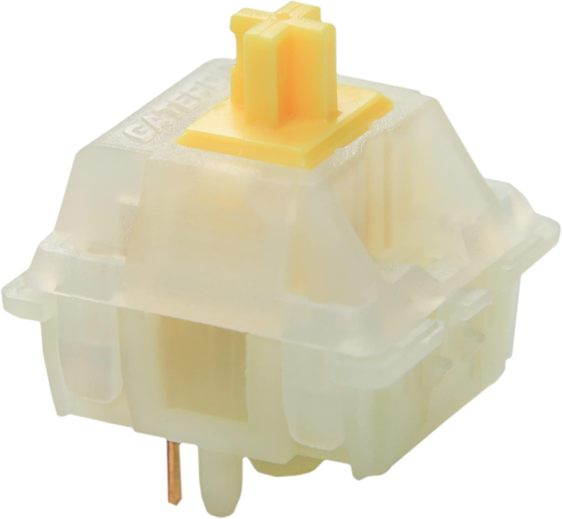 GATERONMilky Yellow Switches ,Mechanical Keyboard MX 5 pin Switches Shaft for All MX Mechanical Keyboard Support 4 pin RGB (110 PCS)