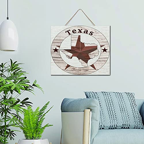 Plaque Texas bois personnalisée : décoration murale maison 25x30 cm