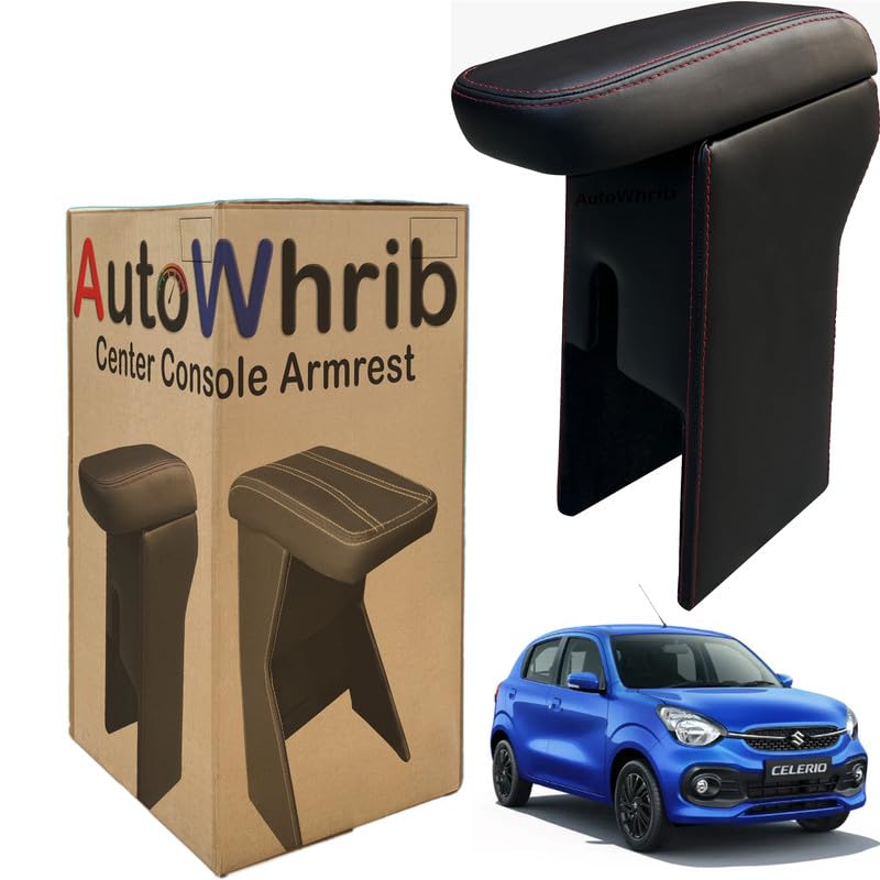 Image of Car Arm Rest For Celerio 2021 Armrest with Storage Box & Soft Cushion Pad, Luxury Arm Rest, Black Colour