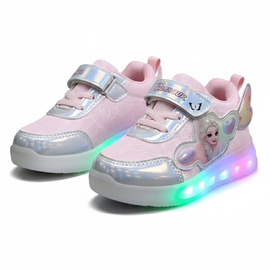 HOOH Girls Character Sneakers, Purple - Image 1