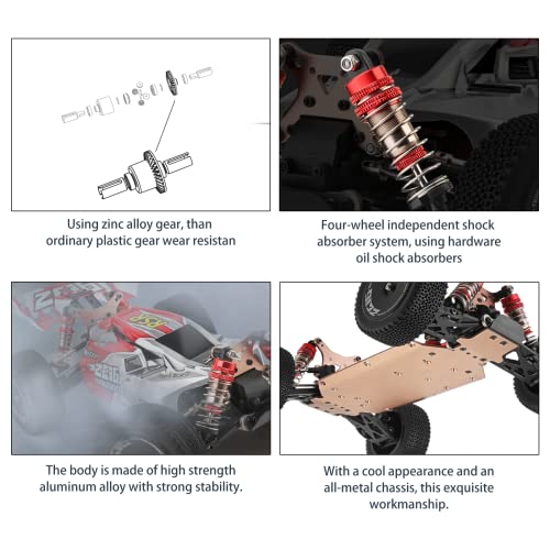 Image of WLtoys 144001 2.4G Racing RC Car 70 KM /H Metal Chassis 4WD Electric High Speed Off-Road Drift Remote Control Toys