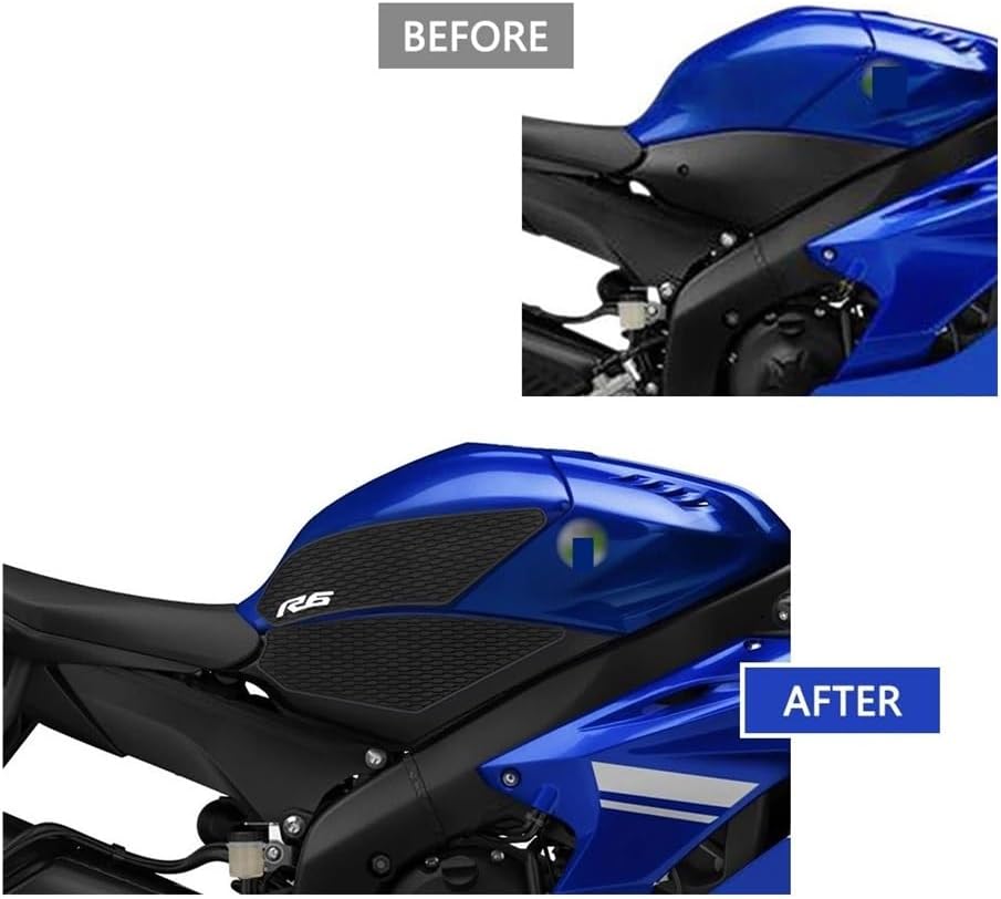 Tank Traction Pad for YZF-R6 YZF R6 2017-2022 Motorcycle Side Fuel Tank Pad Traction Anti-Skid Sticker Protection