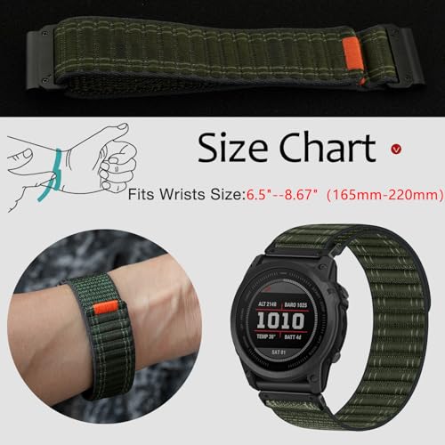 Correa deportiva de nylon para relojes Garmin 26mm miniatura 6