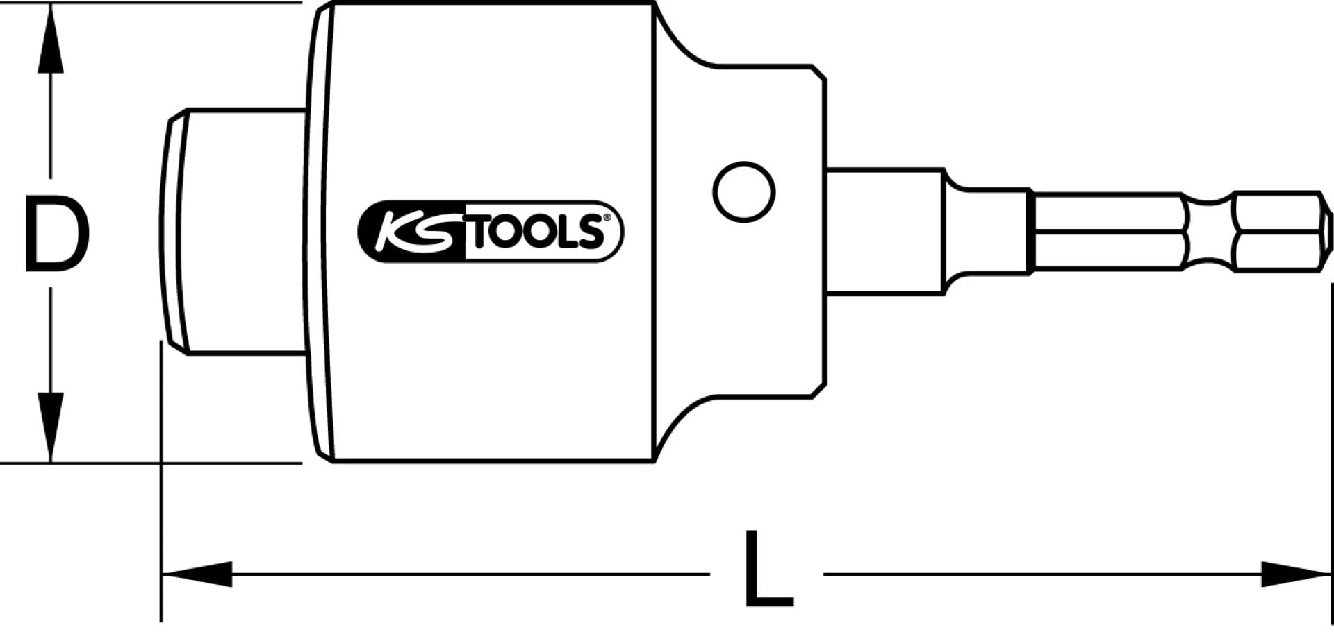 KS Tools 116.2037 Frezer do przedluzek zaworów kurkowych,6-katny, 1/2"