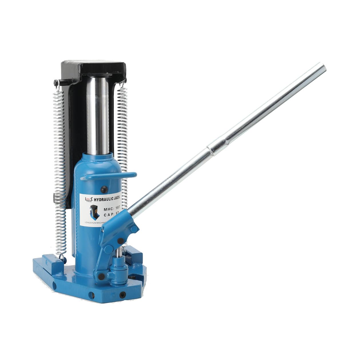 Cric Idraulico 5T, Martinetto Idraulica 10T per Auto e Trattori, Costruzione in Acciaio Saldato con Manico Lungo, Perfetto per Sollevamenti Sicuri in Officine e Lavori di Manutenzione.