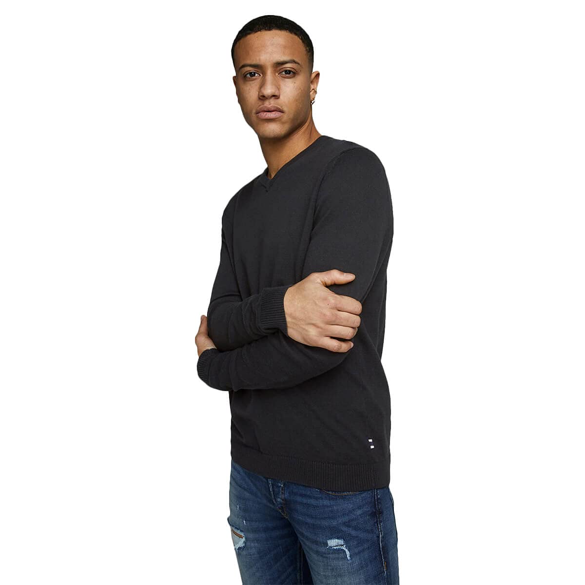 Men's JJEBASIC KNIT V-NECK NOOS Pullover (pack of 1)