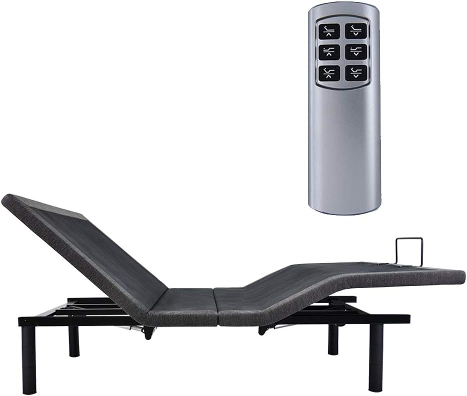 Fromann Queen Adjustable Bed Base with 6 Button Wireless Remote Head and Foot Incline