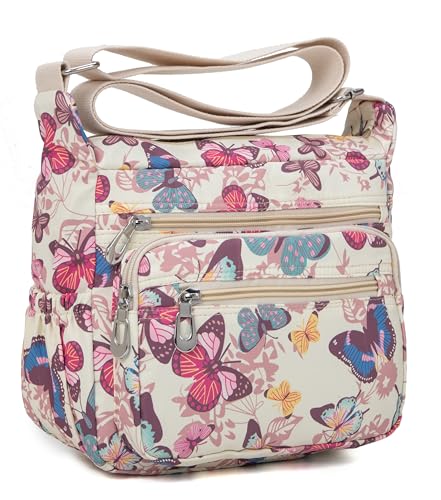 Image of Pealwel Women Shoulder Handbag Roomy Multiple Pockets Bag Ladies Crossbody Purse Tote Top Handle Satchel
