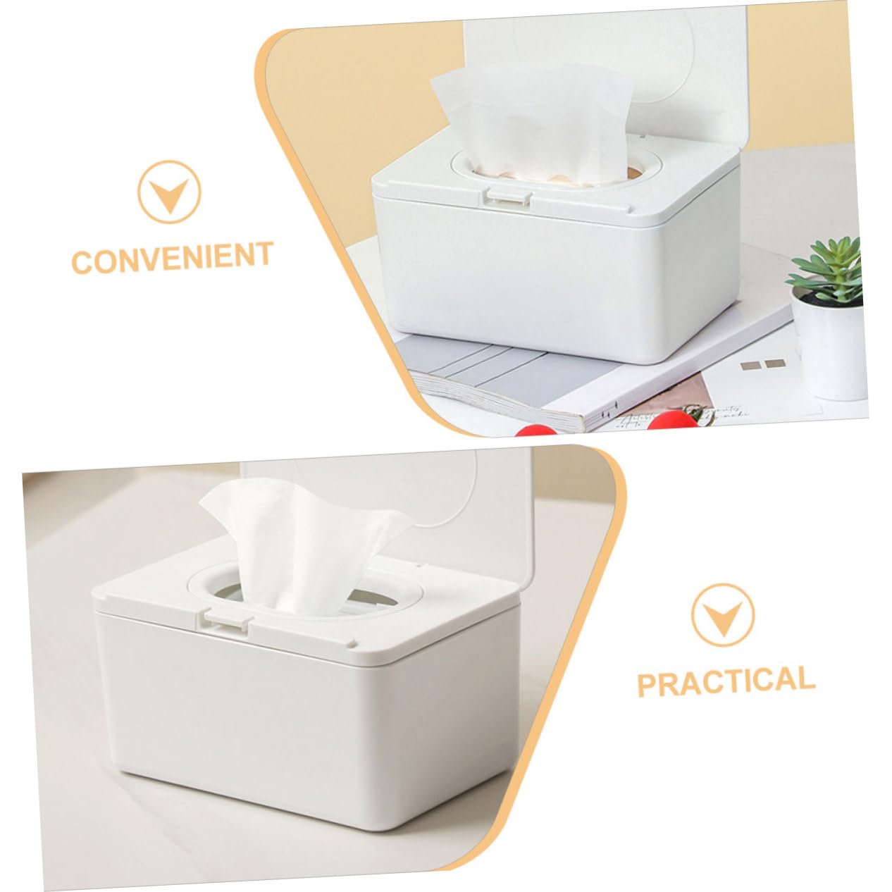 POPETPOP 2 piezas Dispensador de Toallitas Húmedas para Caja Reutilizable y Compacta con Tapa Protectora para Uso Hogar y Viajes de Unidades
