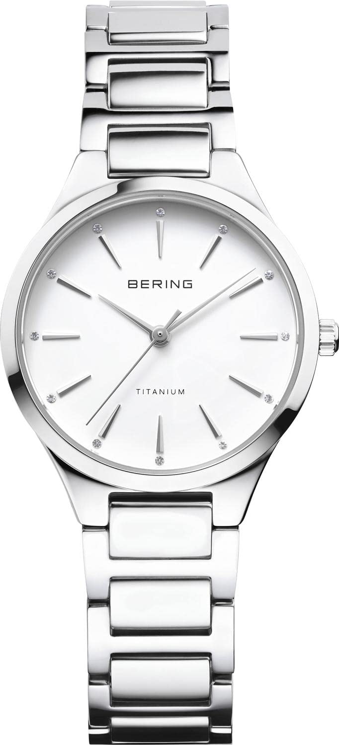 BERING Zegarek damski z mechanizmem kwarcowym - Kolekcja Tytanów z tytanem i szafirowym kryształem 15630-704