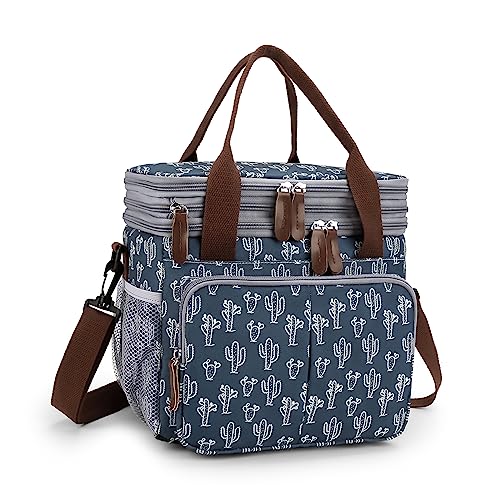 ,large Lunch Bags,leakproof Lunch Box Cooler Bag（cactus）